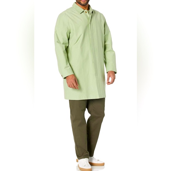 Amazon Essentials Men's Trench Loose Water Repellant Rain Coat, Large Tall, NWT - Picture 1 of 9